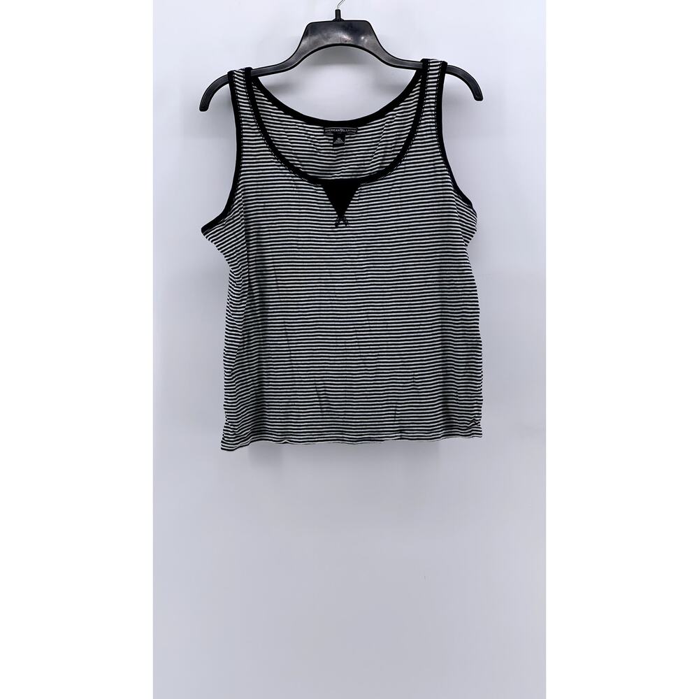 AMERICAN LIVING Women's Navy-White Striped Scoop-Neck Tank Top SZ XL